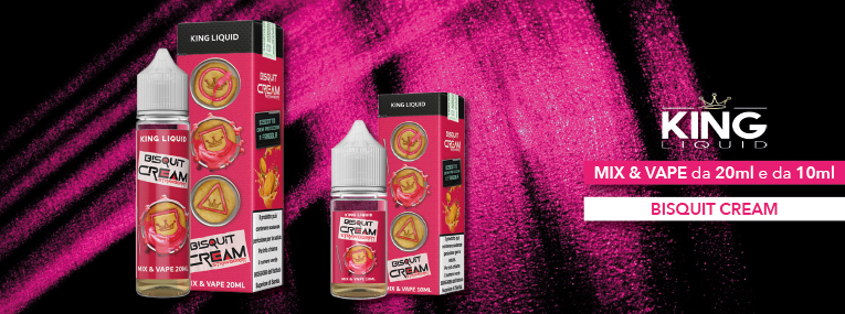 Biscuit Cream Strawberry Liquido Mix and Vape 20ml e 10ml King Liquid